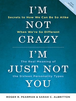 cover image of I'm Not Crazy, I'm Just Not You